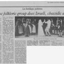 ''Québec folkloric group does Israeli chassidic dance'' 
